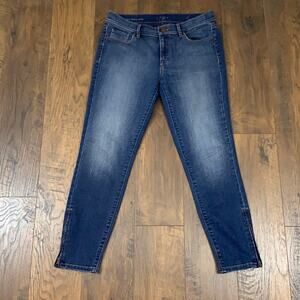 Ann Taylor LOFT Modern Skinny Zipper Ankle Jeans